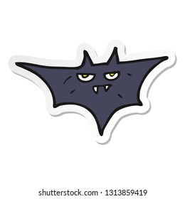 sticker of a cartoon halloween bat