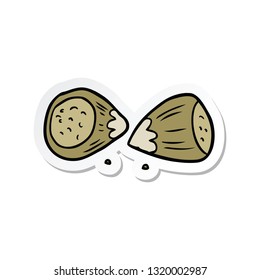pegatina de avellanas de dibujos animados