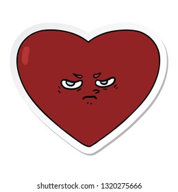 sticker of a cartoon heart