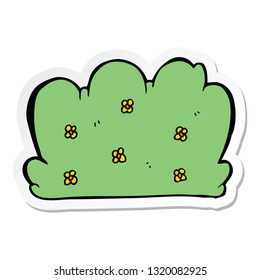 sticker of a cartoon hedge