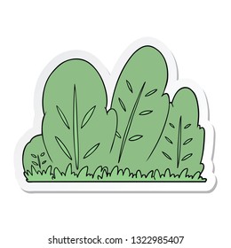 sticker of a cartoon hedge