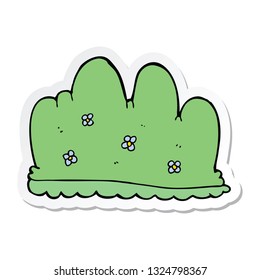 sticker of a cartoon hedge