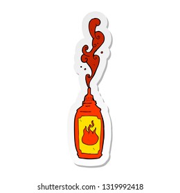 sticker of a cartoon hot sauce
