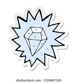 sticker of a cartoon huge diamond