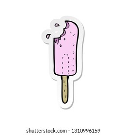 sticker of a cartoon ice lolly