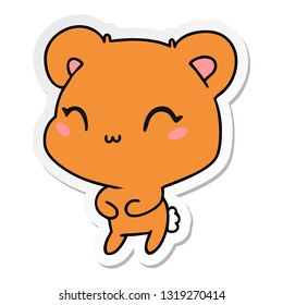 sticker cartoon illustration kawaii cute teddy bear