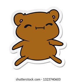 sticker cartoon illustration kawaii cute teddy bear