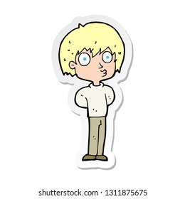 Aufkleber eines Cartoons