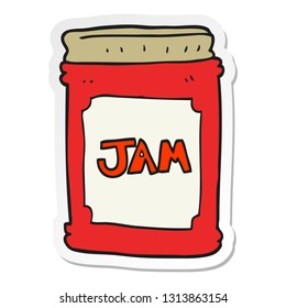 pegatina de una caricatura jam jar