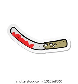 sticker of a cartoon jam knife