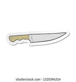 sticker of a cartoon kitchen knife