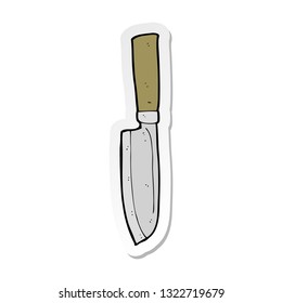 pegatina de un cuchillo de cocina de dibujos animados