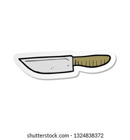 pegatina de un cuchillo de cocina de dibujos animados