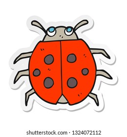 sticker of a cartoon ladybug