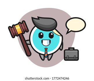 Sticker cartoon as a lawyer