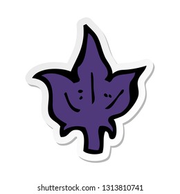 sticker of a cartoon leaf symbol