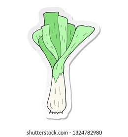 sticker of a cartoon leek