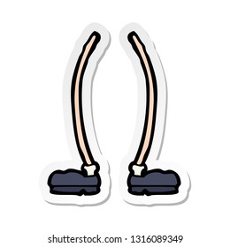 sticker of a cartoon legs