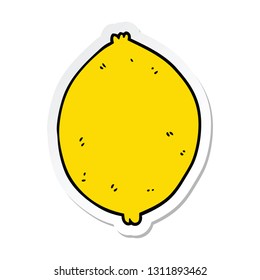 sticker of a cartoon lemon