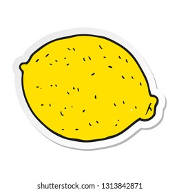 sticker of a cartoon lemon