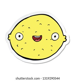 pegatina de un limón de dibujos animados