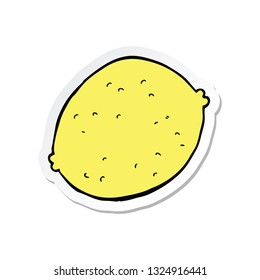 sticker of a cartoon lemon