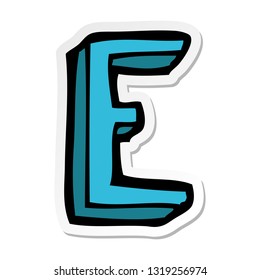 pegatina de una carta de dibujos animados