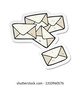 sticker of a cartoon letters