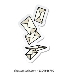 sticker of a cartoon letters