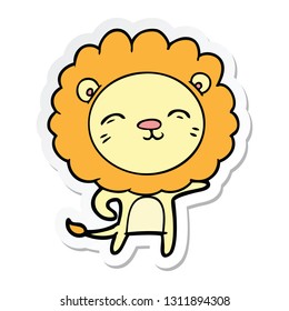 sticker of a cartoon lion
