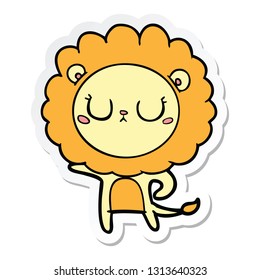 sticker of a cartoon lion