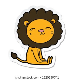 sticker of a cartoon lion