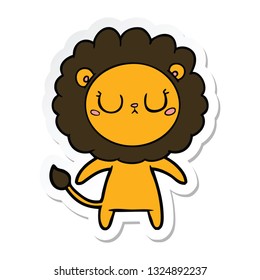 adesivo de um leão de desenho animado