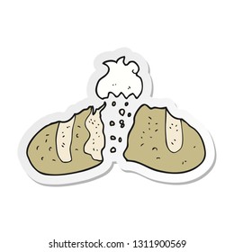 sticker of a cartoon loaf of bread