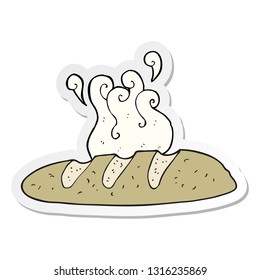 sticker of a cartoon loaf of bread