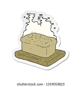 sticker of a cartoon loaf of bread