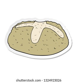 sticker of a cartoon loaf of bread