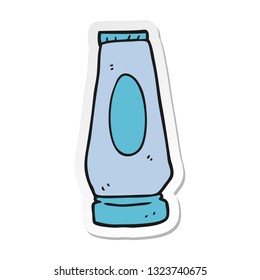 sticker of a cartoon lotion