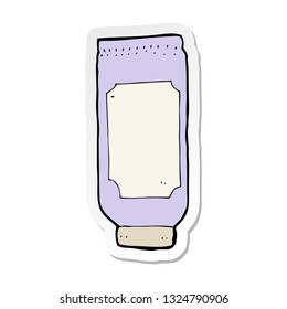 sticker of a cartoon lotion