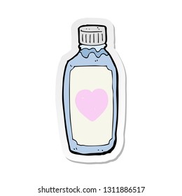 sticker of a cartoon love potion