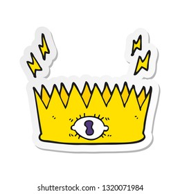 sticker of a cartoon magic crown