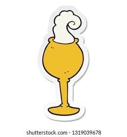 sticker of a cartoon magic goblet