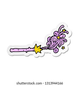 sticker of a cartoon magic wand