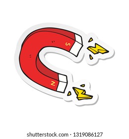 sticker of a cartoon magnet