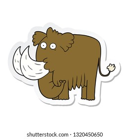 sticker of a cartoon mammoth