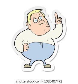 sticker of a cartoon man asking question