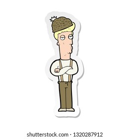 pegatina de un caricaturista en eso
