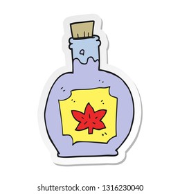 sticker of a cartoon maple syrup