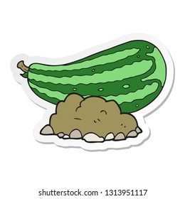 sticker of a cartoon marrow