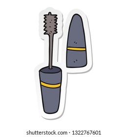 sticker of a cartoon mascara